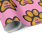 ヒョウの足プリントファーママドッグ猫好き ラッピングペーパー (ロールコーナー)