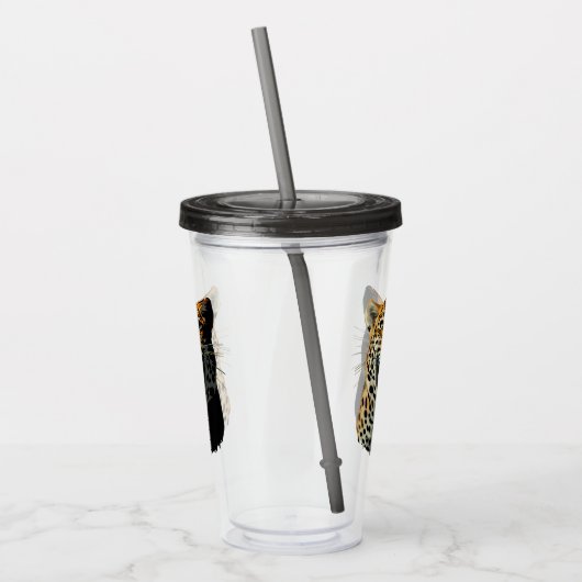 ヒョウの轟音による攻撃頭部 アクリルタンブラー (左)