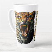 ヒョウの轟音による攻撃頭部 カフェラテマグ (左アングル)