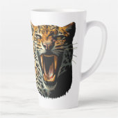 ヒョウの轟音による攻撃頭部 カフェラテマグ (右)