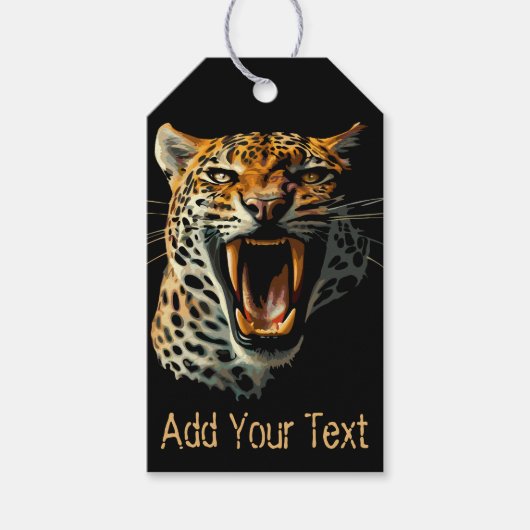 ヒョウの轟音による攻撃頭部 ギフトタグ (正面)