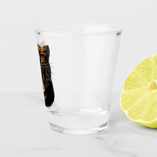 ヒョウの轟音による攻撃頭部 ショットグラス (右)