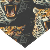 ヒョウの轟音による攻撃頭部 ショートテーブルランナー (コーナー)