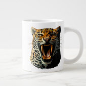 ヒョウの轟音による攻撃頭部 ジャンボコーヒーマグカップ (右)