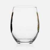 ヒョウの轟音による攻撃頭部 ステムなしワイングラス (左)