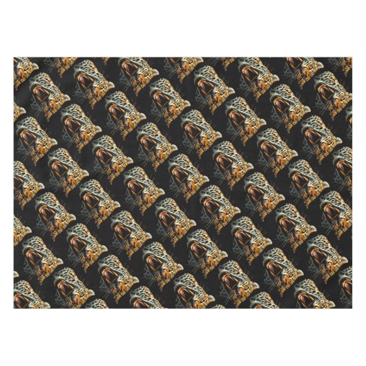 ヒョウの轟音による攻撃頭部 テーブルクロス (正面(横))