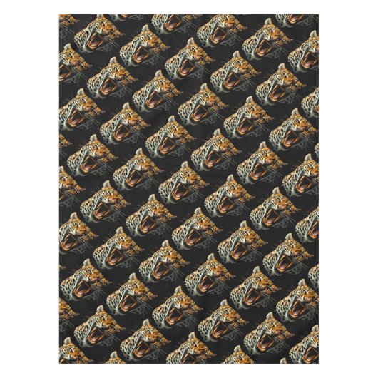 ヒョウの轟音による攻撃頭部 テーブルクロス (正面)