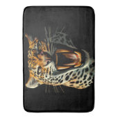 ヒョウの轟音による攻撃頭部 バスマット (正面縦)