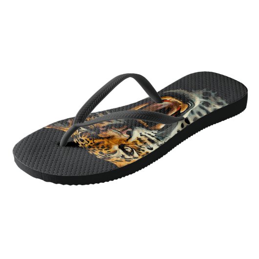 ヒョウの轟音による攻撃頭部 ビーチサンダル (アングル)