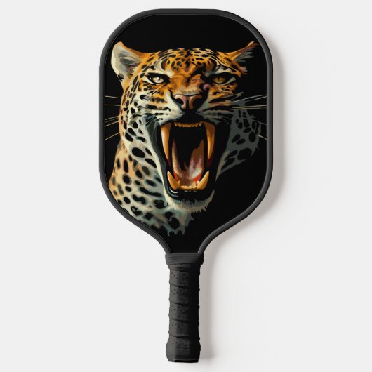 ヒョウの轟音による攻撃頭部 ピックルボールラケット (裏面)