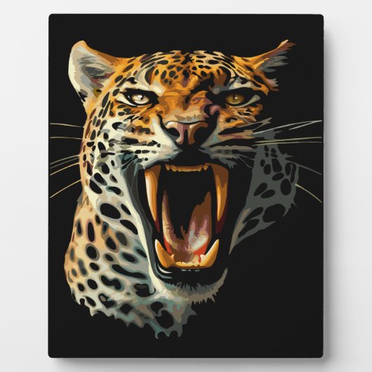 ヒョウの轟音による攻撃頭部 フォトプラーク (正面)