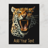 ヒョウの轟音による攻撃頭部 ポストカード (正面)