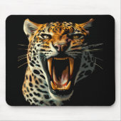 ヒョウの轟音による攻撃頭部 マウスパッド (正面)
