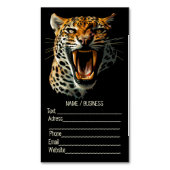 ヒョウの轟音による攻撃頭部 マグネット名刺 (正面縦)