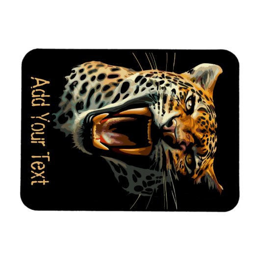 ヒョウの轟音による攻撃頭部 マグネット (横)