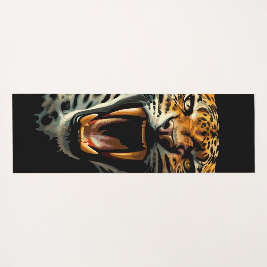 ヒョウの轟音による攻撃頭部 ヨガマット (裏面(横))