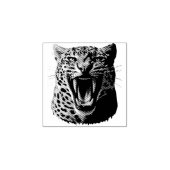 ヒョウの轟音による攻撃頭部 ラバースタンプ (インプリント)