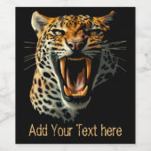 ヒョウの轟音による攻撃頭部 ワインラベル (シングルラベル)