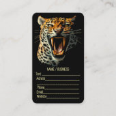 ヒョウの轟音による攻撃頭部 名刺 (正面)