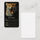 ヒョウの轟音による攻撃頭部 名刺 (正面/裏面)