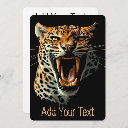 ヒョウの轟音による攻撃頭部 招待状 (正面/裏面)