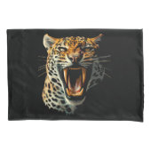 ヒョウの轟音による攻撃頭部 枕カバー (正面)