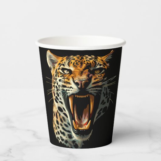 ヒョウの轟音による攻撃頭部 紙コップ (裏面)