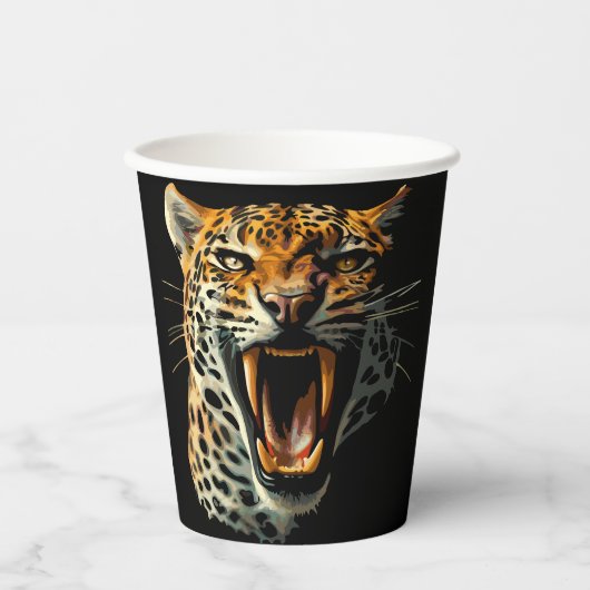 ヒョウの轟音による攻撃頭部 紙コップ (正面)