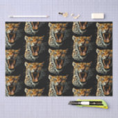 ヒョウの轟音による攻撃頭部 薄葉紙 (クラフト)