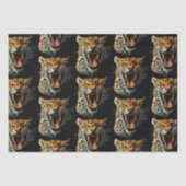 ヒョウの轟音による攻撃頭部 薄葉紙 (正面)