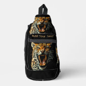ヒョウの轟音の攻撃ヘッドのアクセサリーポーチ スリングバッグ (正面)