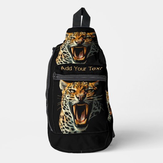 ヒョウの轟音の攻撃ヘッドのアクセサリーポーチ スリングバッグ (正面)