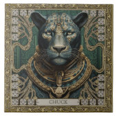 ヒョウの部族パーソナライズされたの霊 タイル (正面)