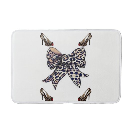 ヒョウの靴下 バスマット (正面)