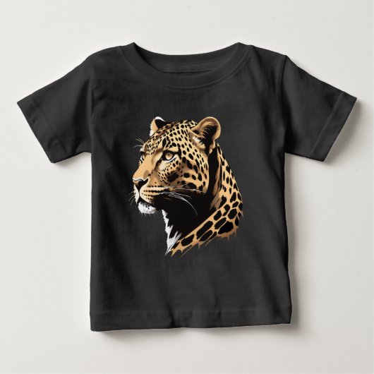 ヒョウの頭 ベビーTシャツ (正面)