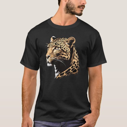 ヒョウの頭 Tシャツ (正面)