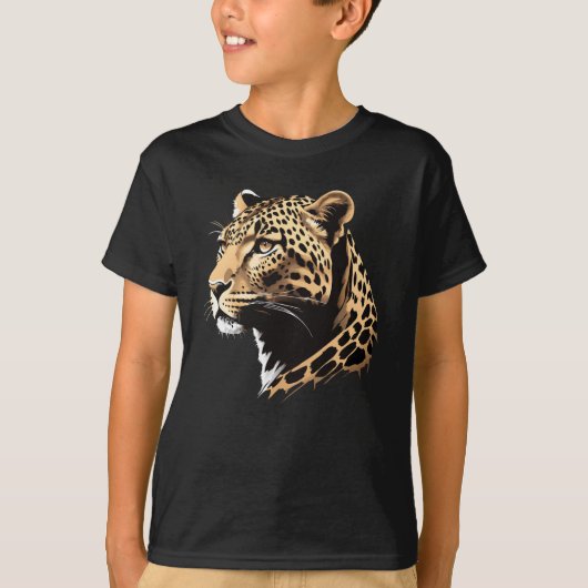 ヒョウの頭 Tシャツ (正面)