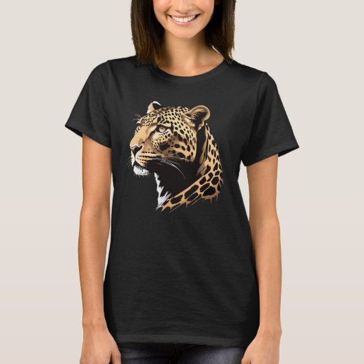 ヒョウの頭 Tシャツ (正面)