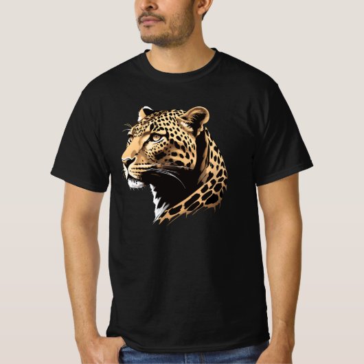 ヒョウの頭 Tシャツ (正面)