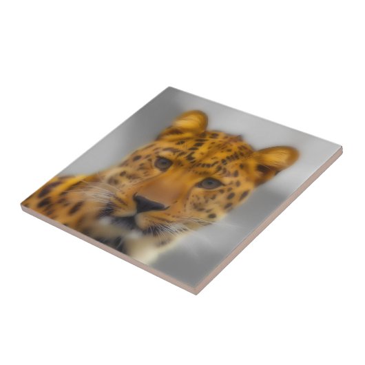 ヒョウの顔 タイル (側面)