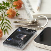 ヒョウの顔Keychain キーホルダー (正面右)