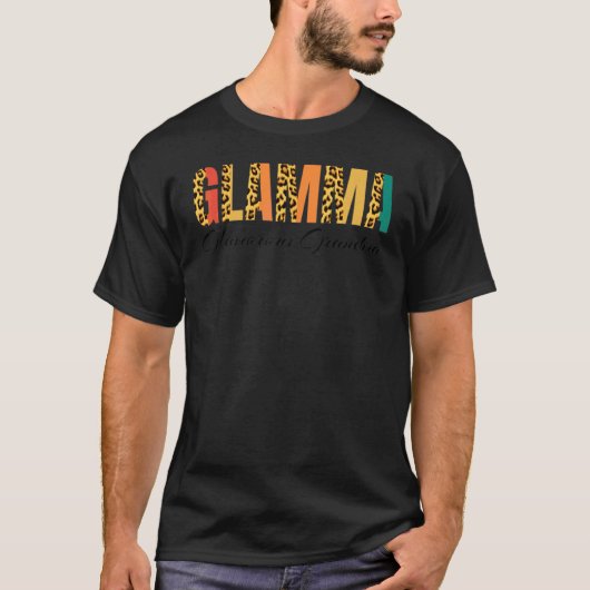ヒョウの魅力おばあちゃん母の日 Tシャツ (正面)