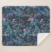 ヒョウの黒い葉 シェルパブランケット (正面(横))