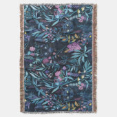 ヒョウの黒い葉 スローブランケット (正面縦)