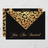 ヒョウの30歳パーティの招待状 招待状 (正面/裏面)