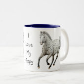 ヒョウのAppaloosa愛カスタマイズ可能なマグ ツートーンマグカップ (正面右)