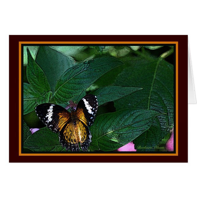 ヒョウのLacewing (Cethosiaのcyane): 蝶 (正面横)