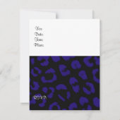 ヒョウはっきりしたファーパターン誕生日パーティーの招待 招待状 (裏面)