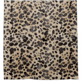 ヒョウはっきりしたプリントシャワーカーテン シャワーカーテン (正面)