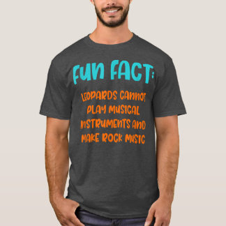 ヒョウはロック音楽を作ることができないおもしろい動物プンフー Tシャツ